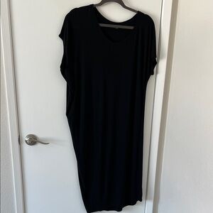 Athleta Asymetrical Black T-shirt Dress